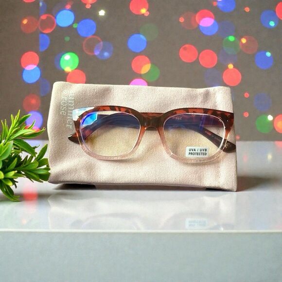 SUMMER & ROSE Danielle Blue Blockers - Burgundy Tort Brand New With Tags RV $54 main image 7